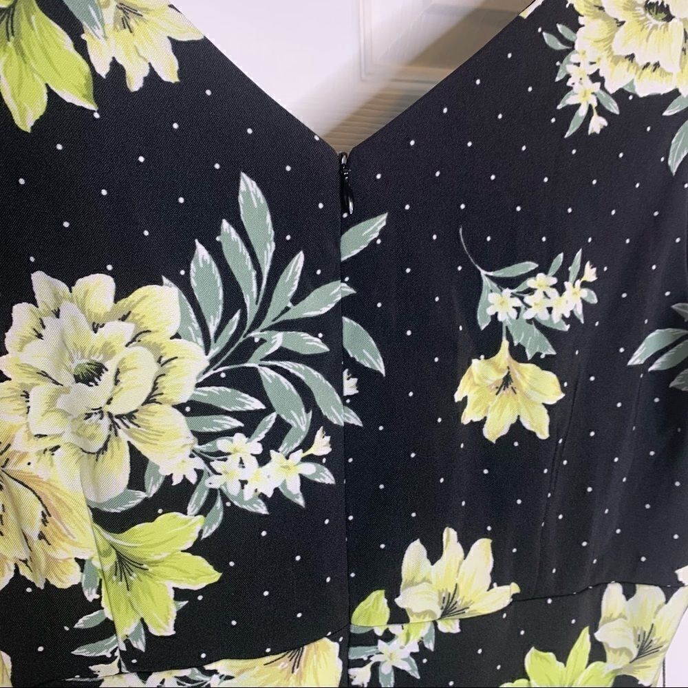 Rabbit, Rabbit, Rabbit Designs Black and Yellow Floral Dress Size 12 - Picture 4 of 13
